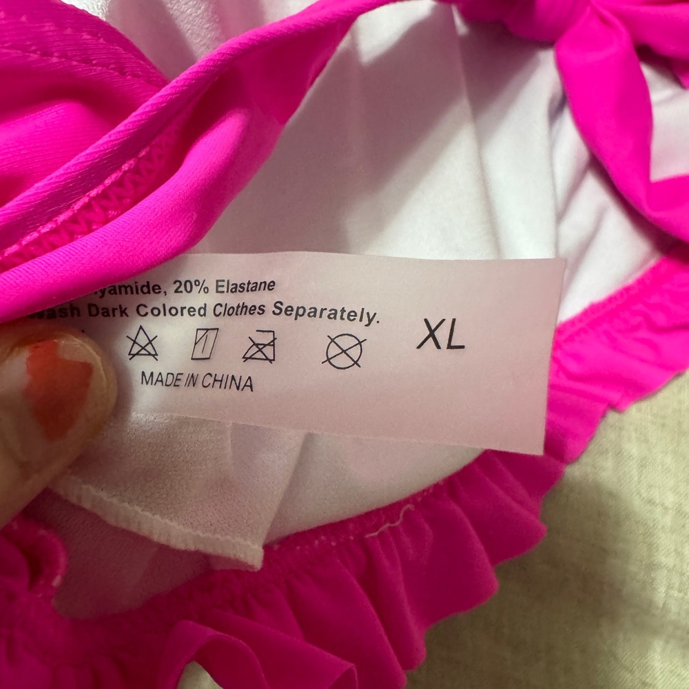 Pink Ruffled Bikini Set NWOT - Picture 7 of 7